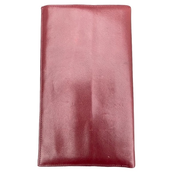 SOLD ALLEN Edmonds Genuine Leather travel passport holder wallet checks tickets - Picture 2 of 15